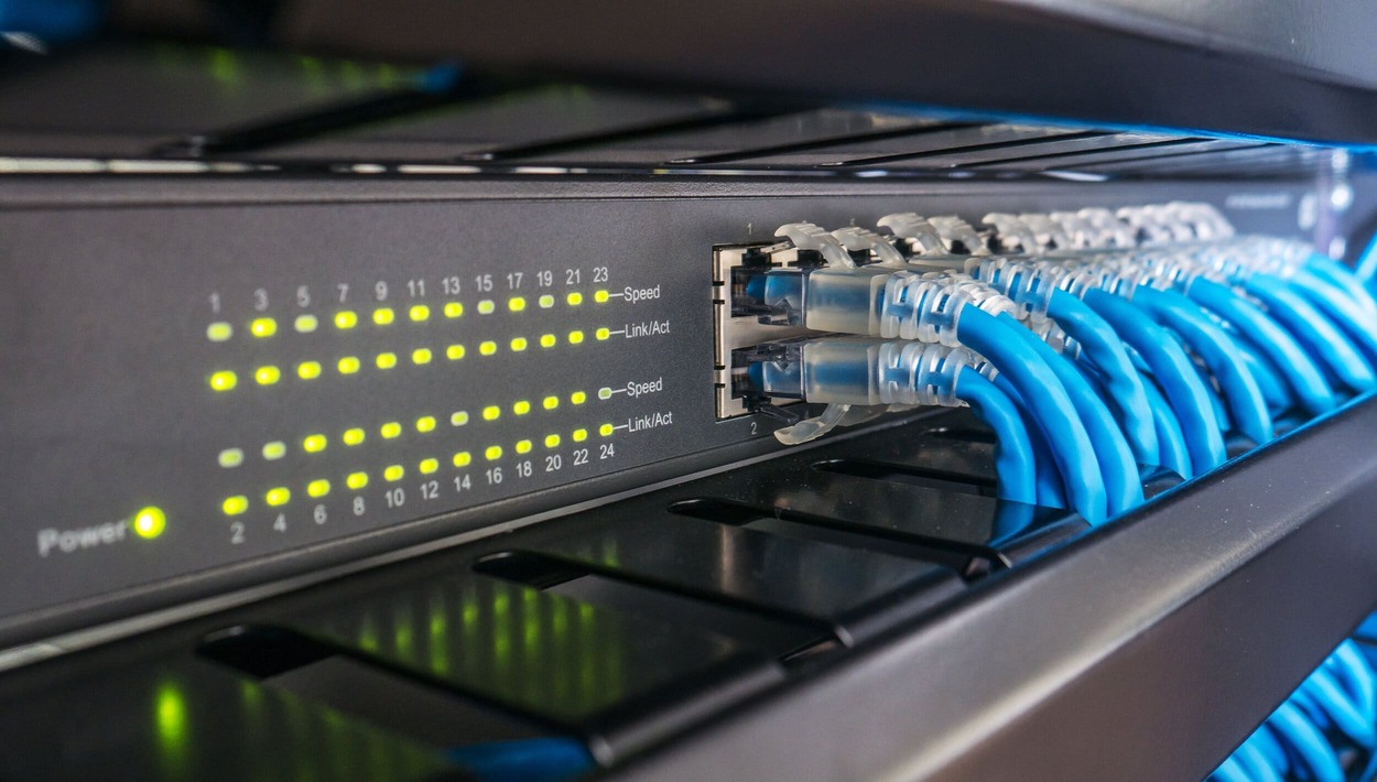 Foto que representa cabeamento estruturado